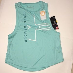 ♦️NWT UA girls UV graphic tank YXL